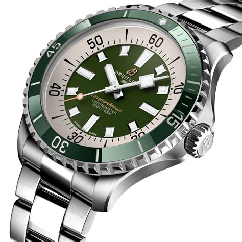 breitling superocean green bezel|breitling superocean 44 blue version.